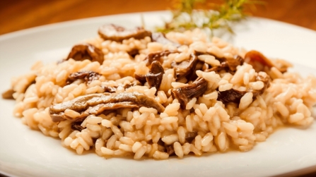 Risotto mit Pilzen.